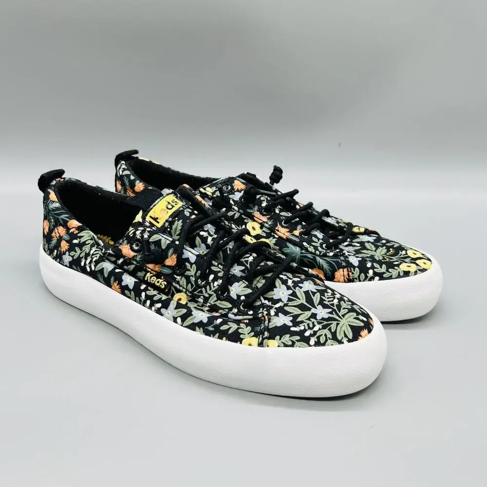 Keds Rifle Paper Co Shoes Womens 5 Multicolor Canvas Floral Platform Sneakers